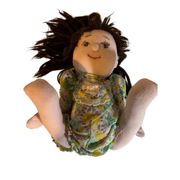 Handmade Cloth Rag Dolls Boy Girl Pair Moveable Arms Legs Vintage 1980s Creepy - Picture 6 of 7